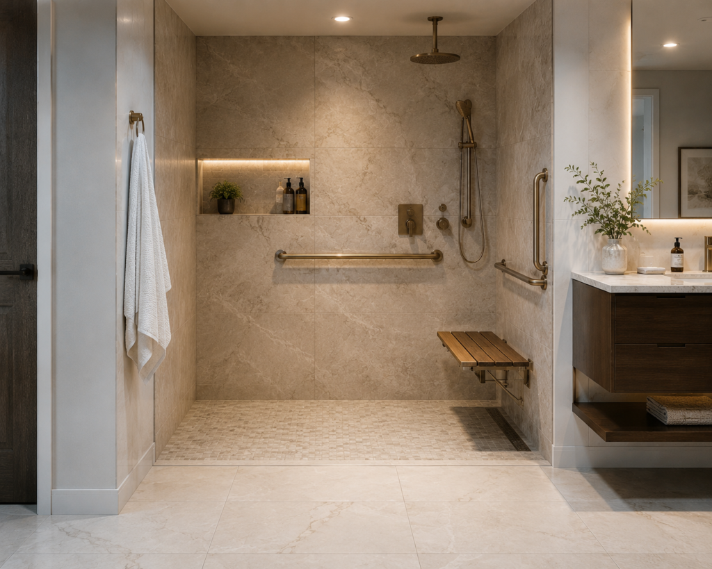ADA walk in shower